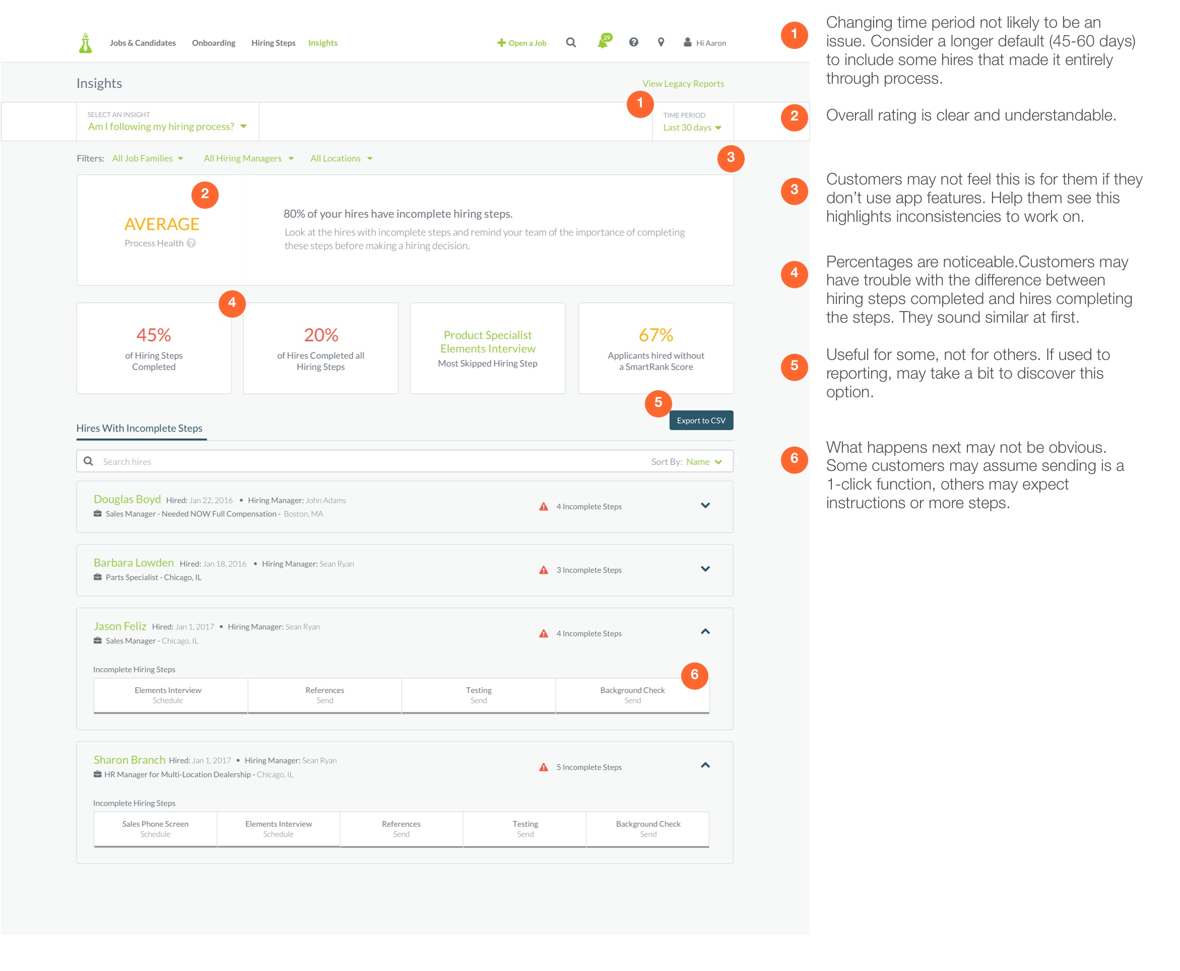 Insights User Testing